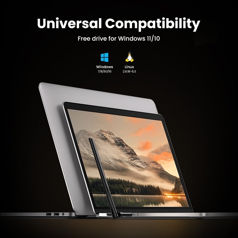 Computer Cables & Adapters: UGREEN 90339 AC650 High-Gain Dual Band Wireless USB Adapter