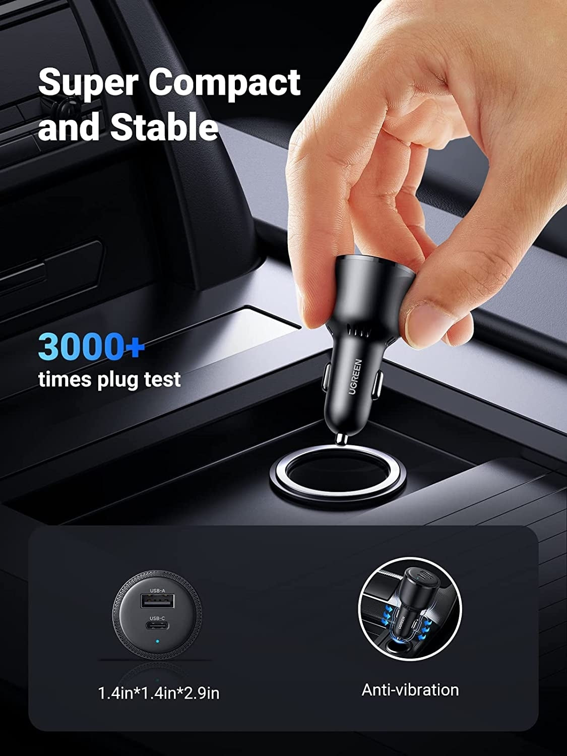 Automotive Repair & Speciality Tools: UGREEN 90645 63W USB-C Car Charger
