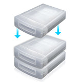 Hard Drives: External 3.5" IDE SATA HDD Anti-Static hdd storage Box (Clear)