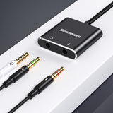 Over Ear Headphones: Simplecom CA152 USB to 3.5mm Audio and Microphone Sound Card Adapter for TRS or TRRS Headset with Mic