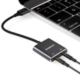 Over Ear Headphones: Simplecom CA152 USB to 3.5mm Audio and Microphone Sound Card Adapter for TRS or TRRS Headset with Mic