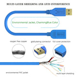 Computer Cables & Adapters: Simplcom CA312 1.2M 4FT USB 3.0 SuperSpeed Extension Cable Insulation Protected Gold Plated