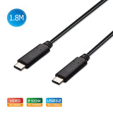 Computer Cables & Adapters: Simplecom CA519 USB-C to USB-C Cable USB 3.2 Gen1 5A 100W PD 4K@60Hz 1.8M