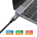 Computer Cables & Adapters: Simplecom CA612 USB-C to USB-C Cable USB4 40Gbps 5A 240W PD3.1 8K@60Hz 1.2M