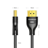 Computer Cables & Adapters: Simplecom CAH510 Ultra High Speed HDMI 2.1 Cable 48Gbps 8K@60Hz Slim Flexible 1M