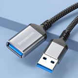 Computer Cables & Adapters: Simplecom CAU320 USB 3.0 Extension Cable USB-A Male to USB-A Female Nylon Braided 2.0M
