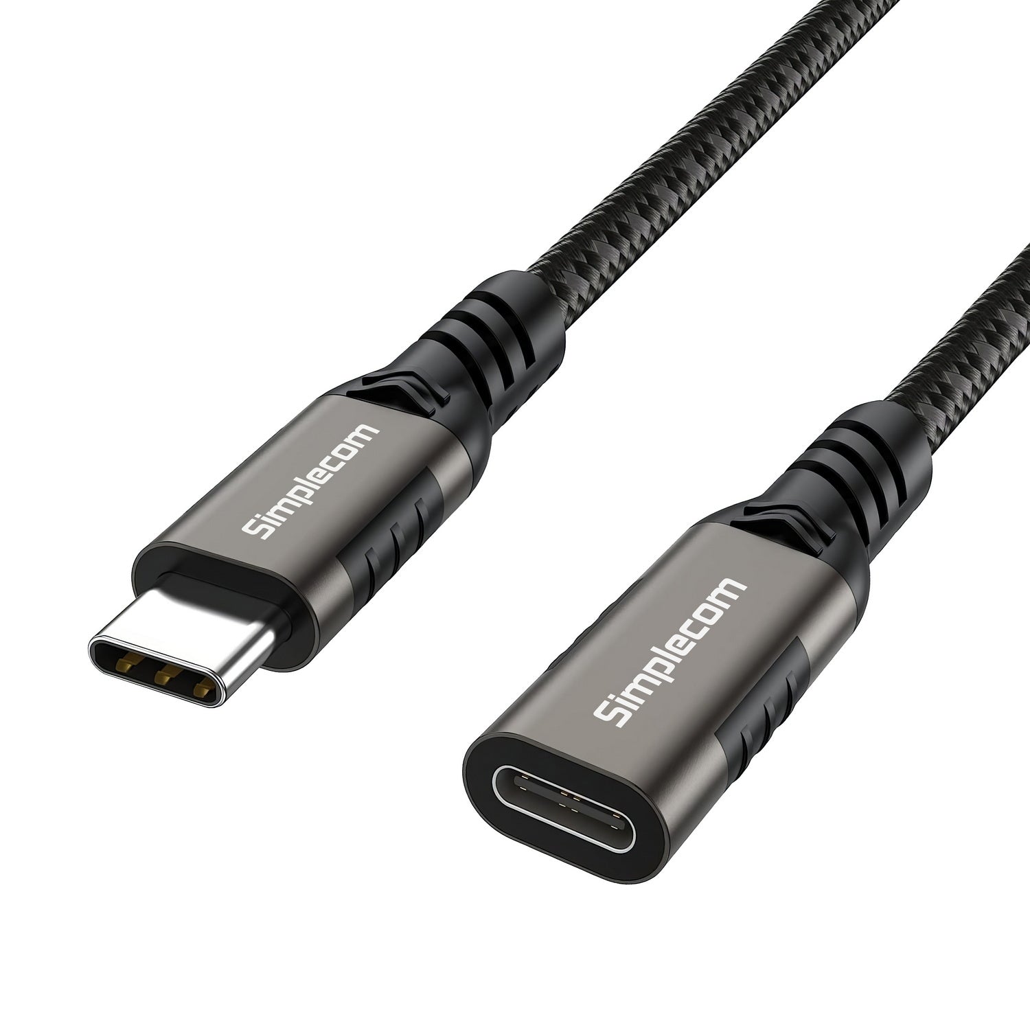 Computer Cables & Adapters: Simplecom CAU610 USB-C Male to Female Extension Cable USB 3.2 Gen2 PD 100W 20Gbps 1M