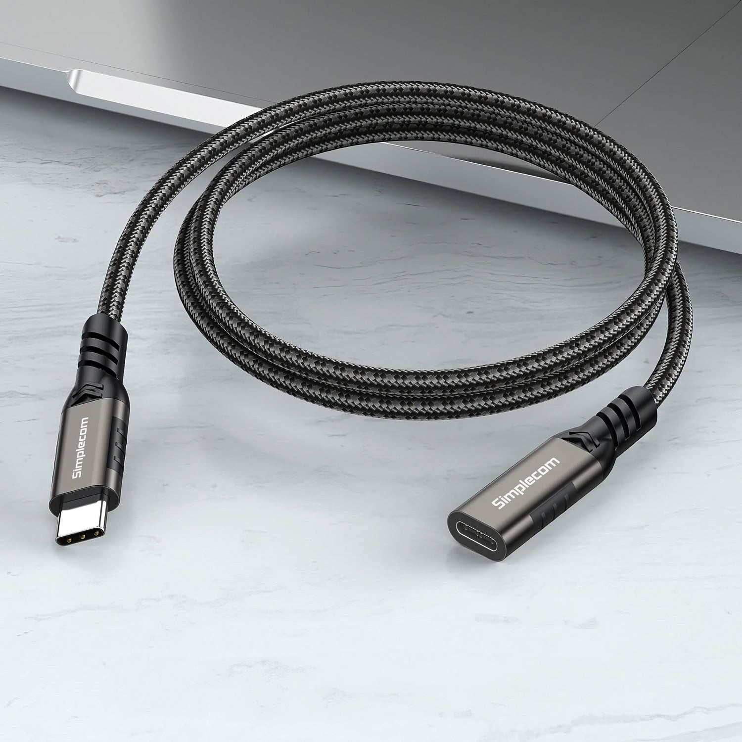 Computer Cables & Adapters: Simplecom CAU610 USB-C Male to Female Extension Cable USB 3.2 Gen2 PD 100W 20Gbps 1M