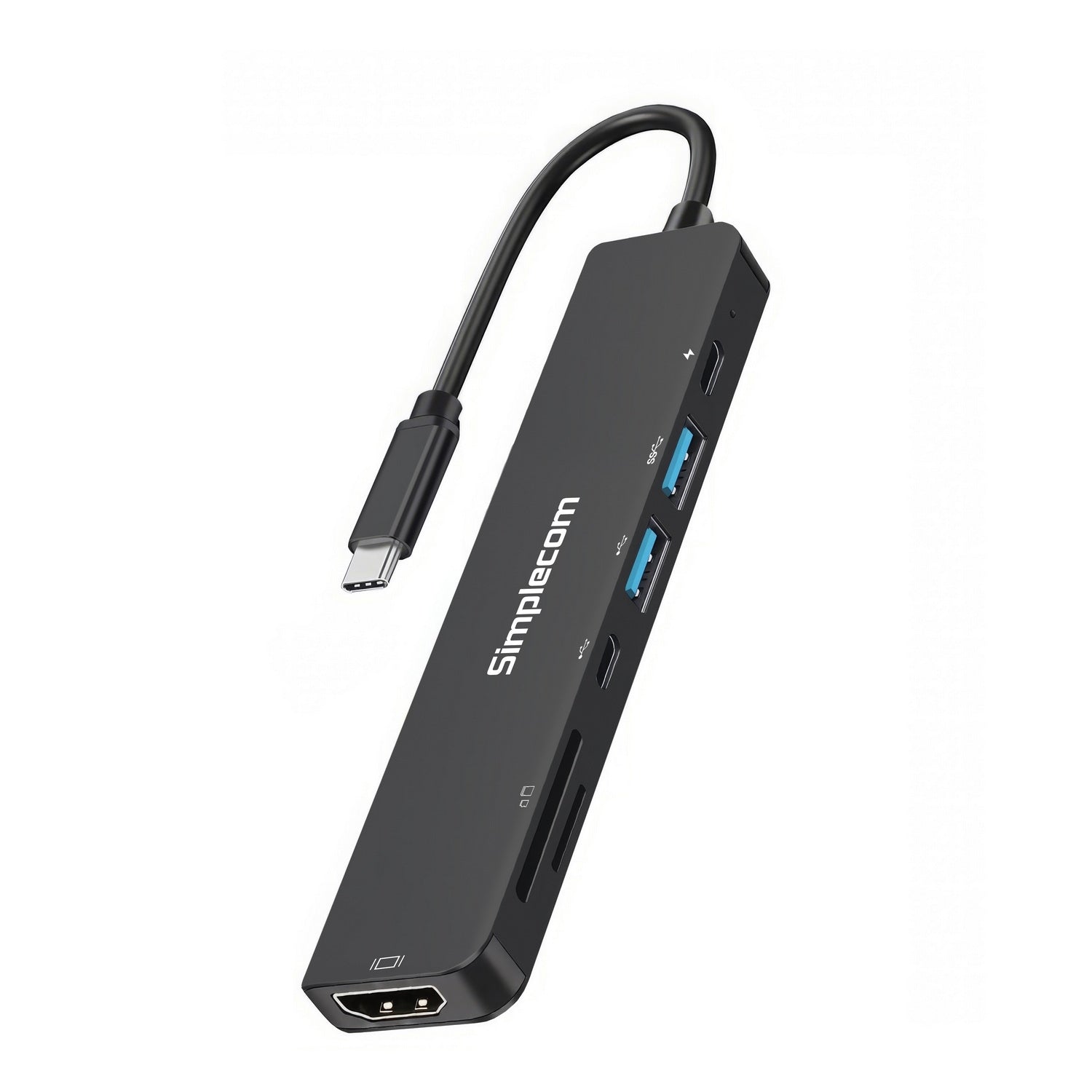 Memory Card Adapters: Simplecom CH547 USB-C 7-in-1 Multiport Adapter USB Hub HDMI Card Reader PD