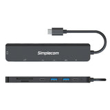 Memory Card Adapters: Simplecom CH547 USB-C 7-in-1 Multiport Adapter USB Hub HDMI Card Reader PD
