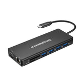 Computer Monitors & Accessories: Simplecom CHN613 USB-C 13-in-1 Multiport Docking Station Dual HDMI + VGA Triple Display USB 3.2 Gen 2 10Gbps