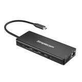 Computer Monitors & Accessories: Simplecom CHN613 USB-C 13-in-1 Multiport Docking Station Dual HDMI + VGA Triple Display USB 3.2 Gen 2 10Gbps