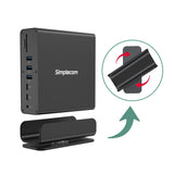 Computer Monitors & Accessories: Simplecom CHT815 15-in-1 USB-C 4K Triple Display MST Docking Station with Dual HDMI DP