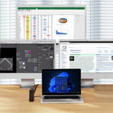 Computer Monitors & Accessories: Simplecom CHT815 15-in-1 USB-C 4K Triple Display MST Docking Station with Dual HDMI DP
