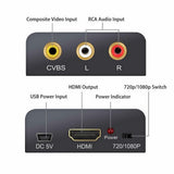 Audio Accessories: Simplecom CM401v2 Composite AV CVBS to HDMI Video Converter 1080p Upscaler Alloy Case