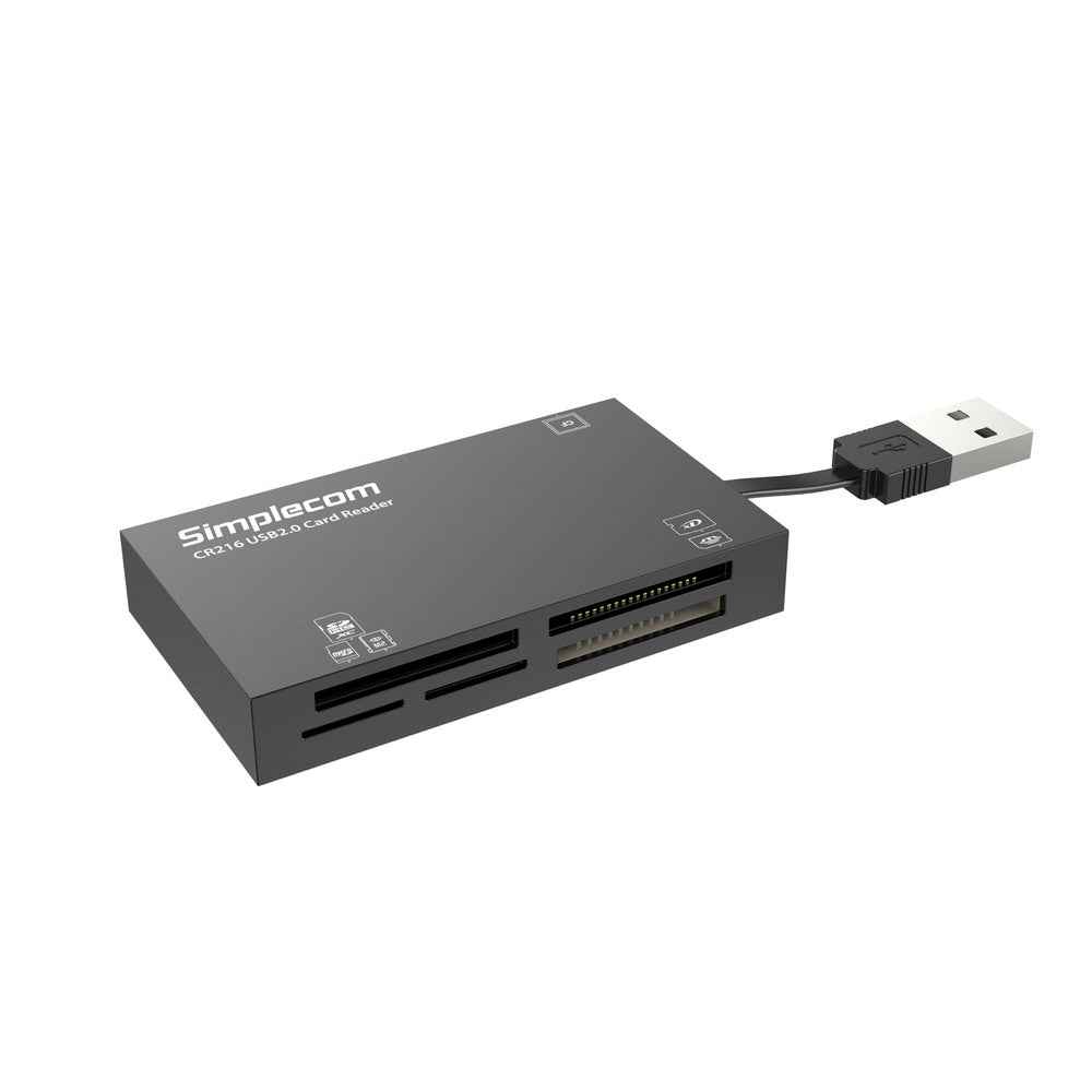 Memory Card Adapters: Simplecom CR216 USB 2.0 All in One Memory Card Reader 6 Slot for MS M2 CF XD Micro SD HC SDXC Black