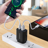 Phone Chargers: Simplecom CU220 Dual Port PD 20W Fast Wall Charger USB-C + USB-A for Phone Tablet