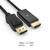 Computer Monitors & Accessories: Simplecom DA201 4K DisplayPort to HDMI Cable 2160P Ultra HD 1.8M