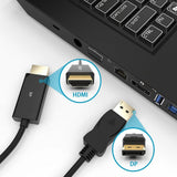 Computer Monitors & Accessories: Simplecom DA201 4K DisplayPort to HDMI Cable 2160P Ultra HD 1.8M