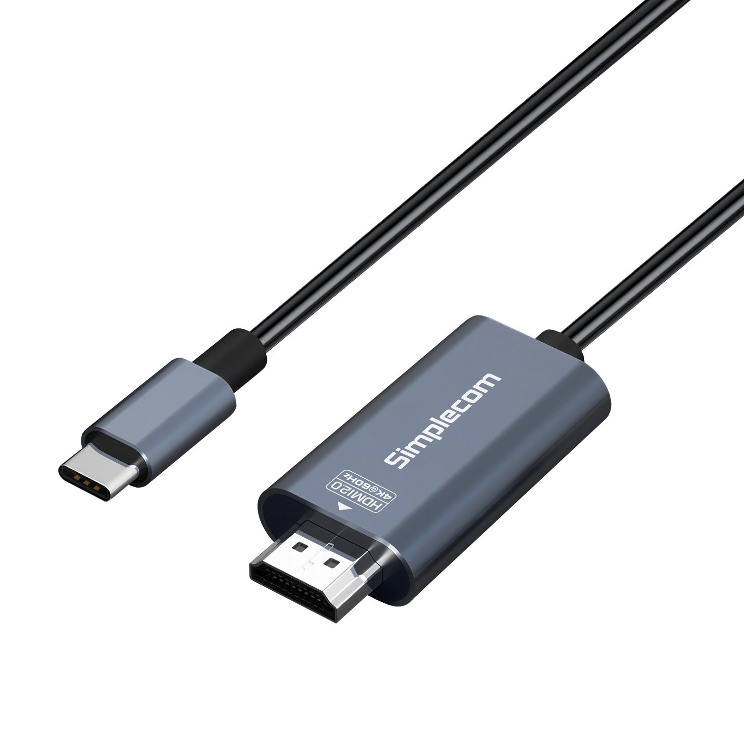 Computer Cables & Adapters: Simplecom DA322 USB-C Type-C to HDMI 2.0 Cable 2M HDCP 4K@60Hz
