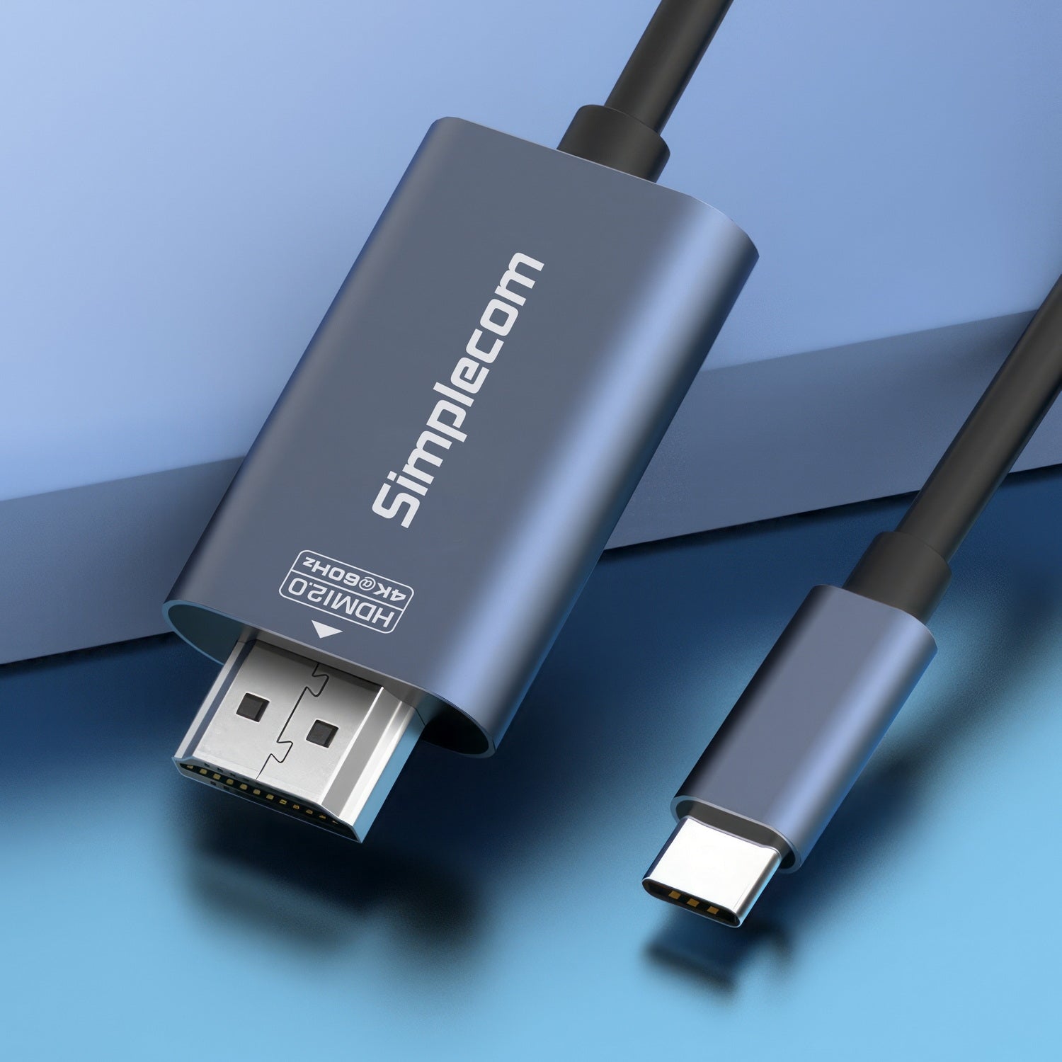 Computer Cables & Adapters: Simplecom DA322 USB-C Type-C to HDMI 2.0 Cable 2M HDCP 4K@60Hz