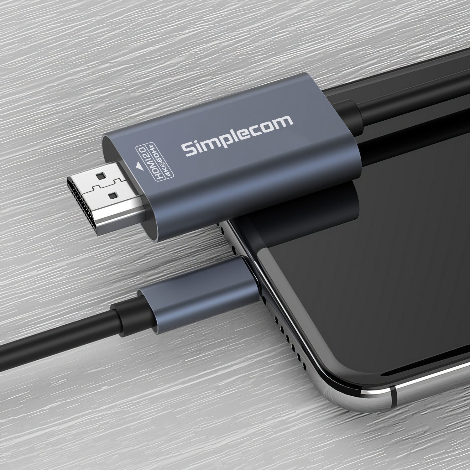 Computer Cables & Adapters: Simplecom DA322 USB-C Type-C to HDMI 2.0 Cable 2M HDCP 4K@60Hz