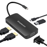 Computer Monitors & Accessories: Simplecom DA451 5-in-1 USB-C Multiport Adapter MST Hub with VGA and Dual HDMI