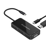 Computer Monitors & Accessories: Simplecom DA451 5-in-1 USB-C Multiport Adapter MST Hub with VGA and Dual HDMI