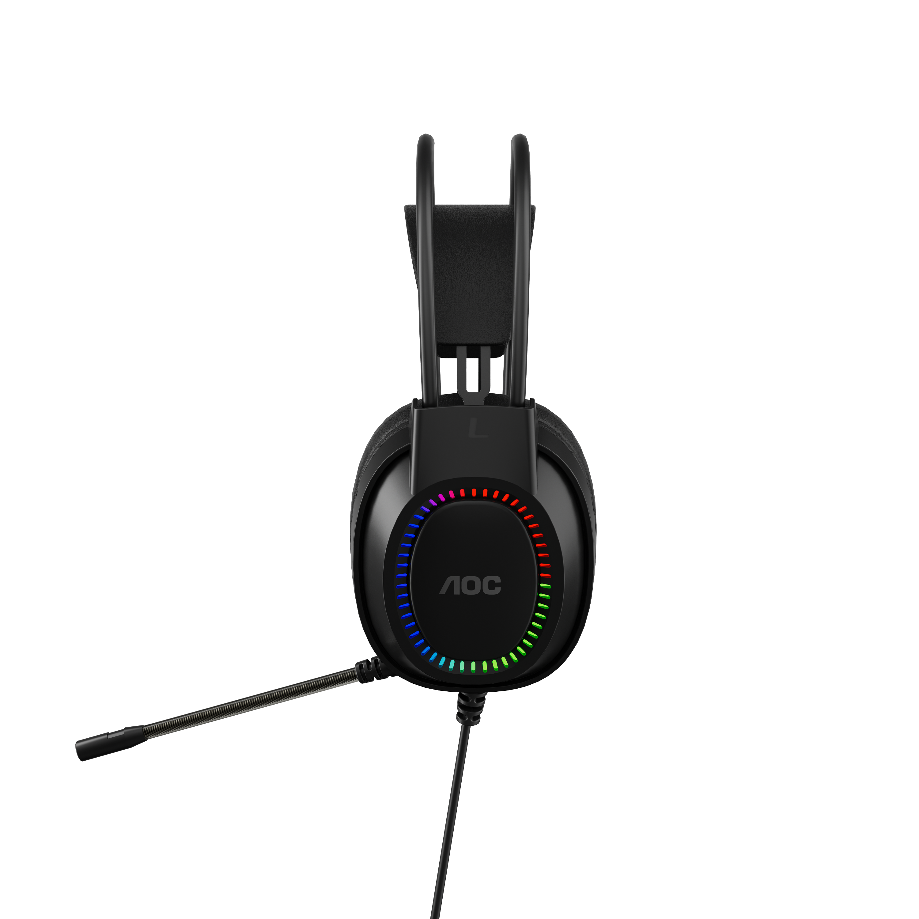 AOC ACG2500BK Wired RGB USB Gaming Stereo Headset 2M Cable Black