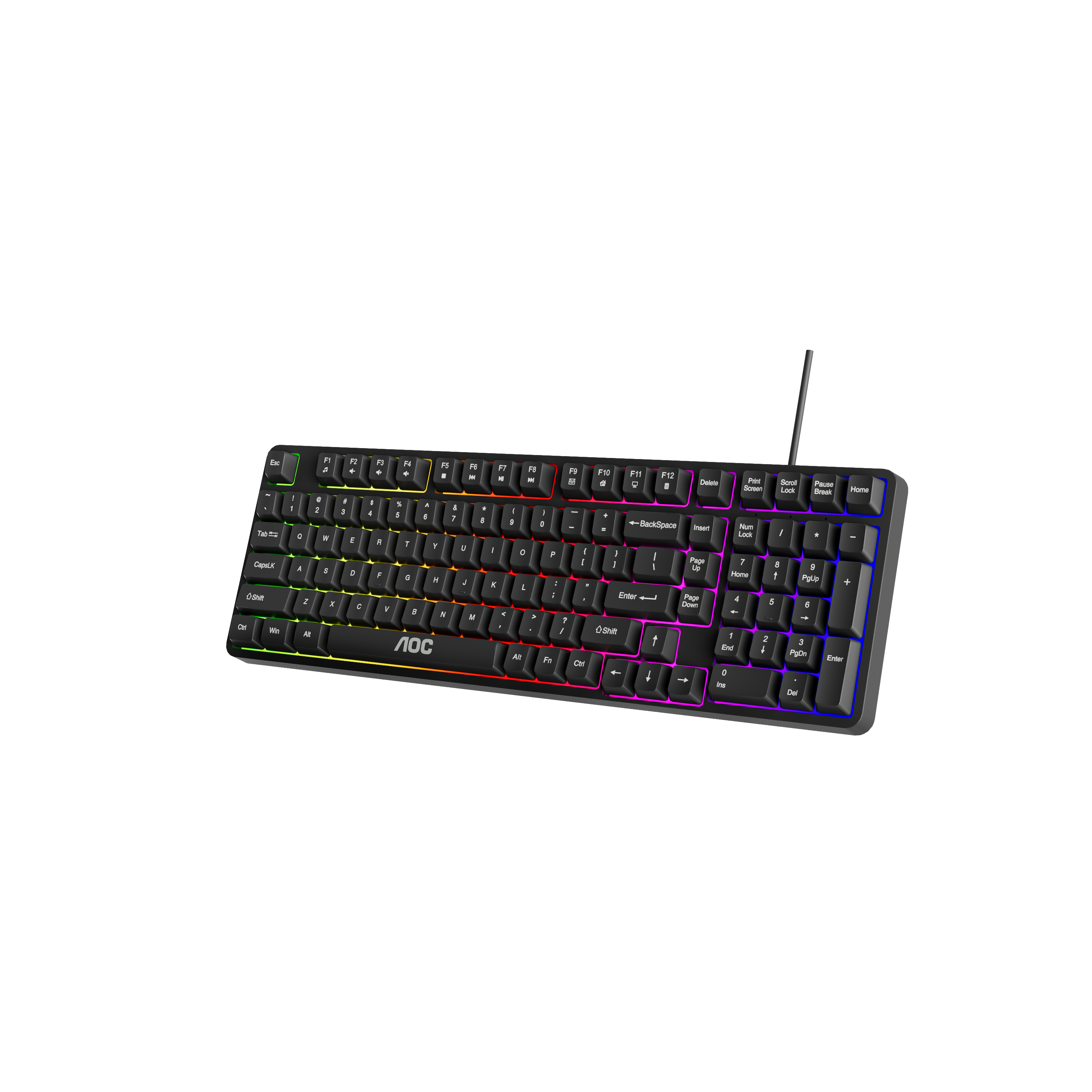 AOC GK116B/97 Wired RGB Gaming Keyboard 120-key