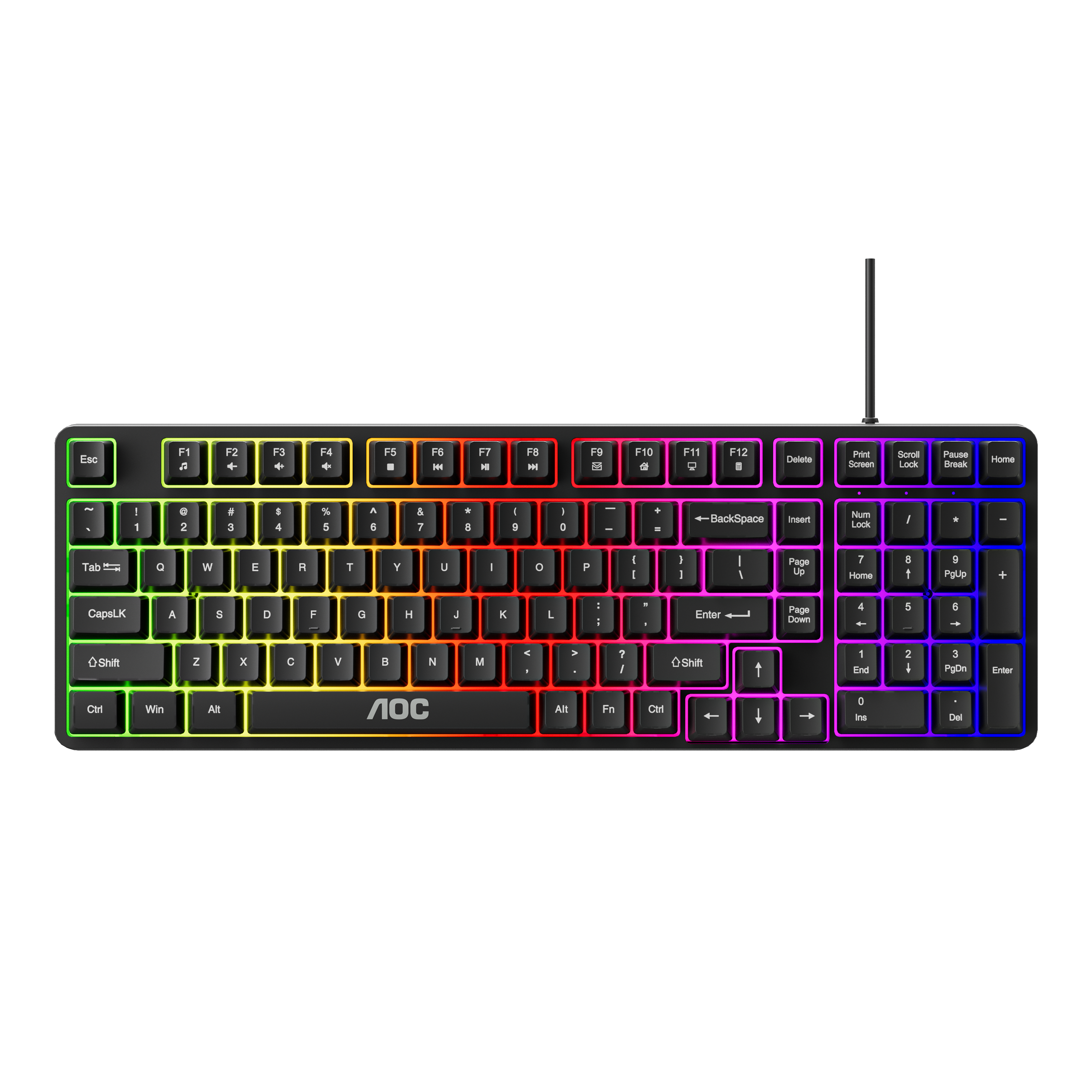AOC GK116B/97 Wired RGB Gaming Keyboard 120-key