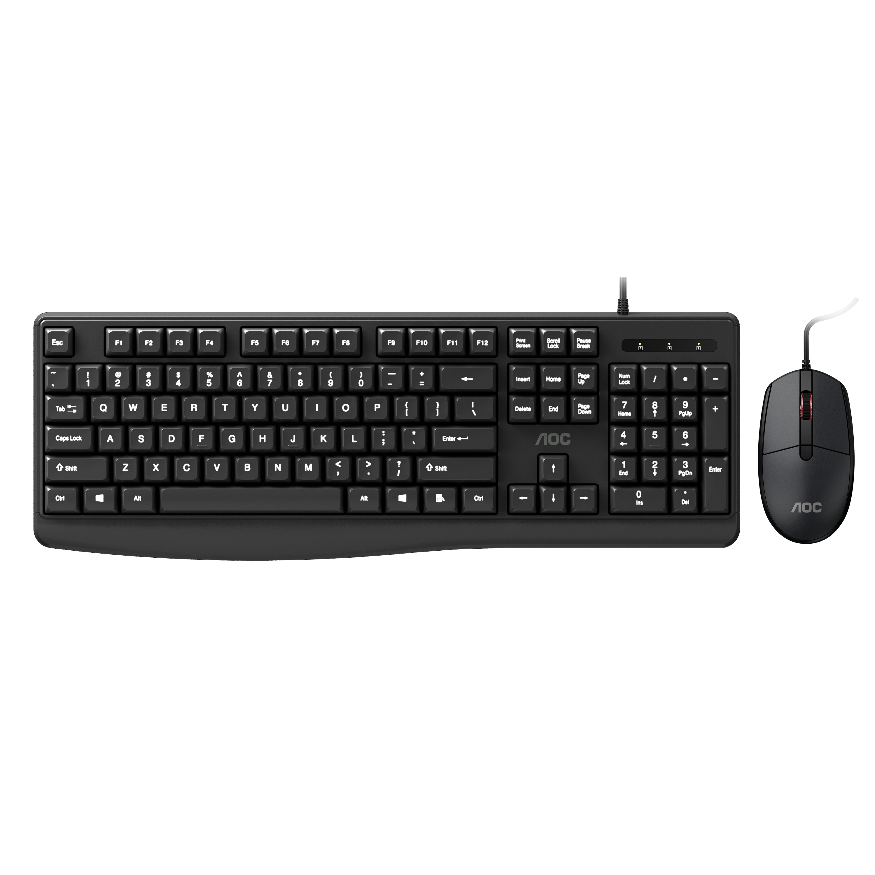 AOC KM170B/97 Wired Home & Office Keyboard + Mouse Combo 1.5M cables Black