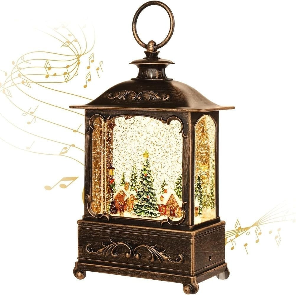 Night Lights & Ambient Lighting: BDI Lamp-LW003-Snowman Music Lantern Sculpture Christmas
