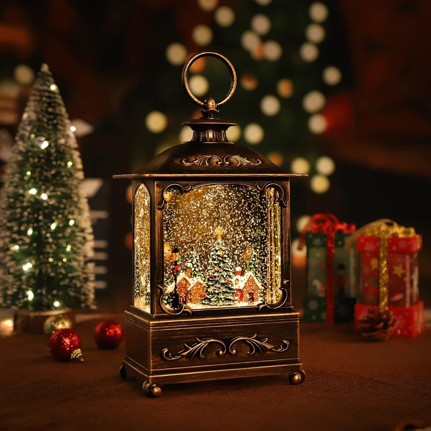 Night Lights & Ambient Lighting: BDI Lamp-LW003-Snowman Music Lantern Sculpture Christmas