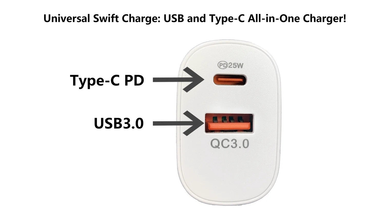 Phone Chargers: BDI 25W PD Quick Charger AU plug with USB-A and Type-C Ports