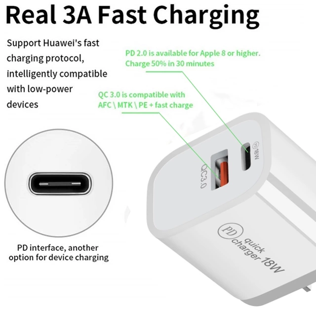Phone Chargers: BDI 25W PD Quick Charger AU plug with USB-A and Type-C Ports