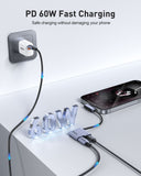 BENFEI 000413GY USB-C to USB-C Audio Headphone + Data Transfer and Charging Adapter
