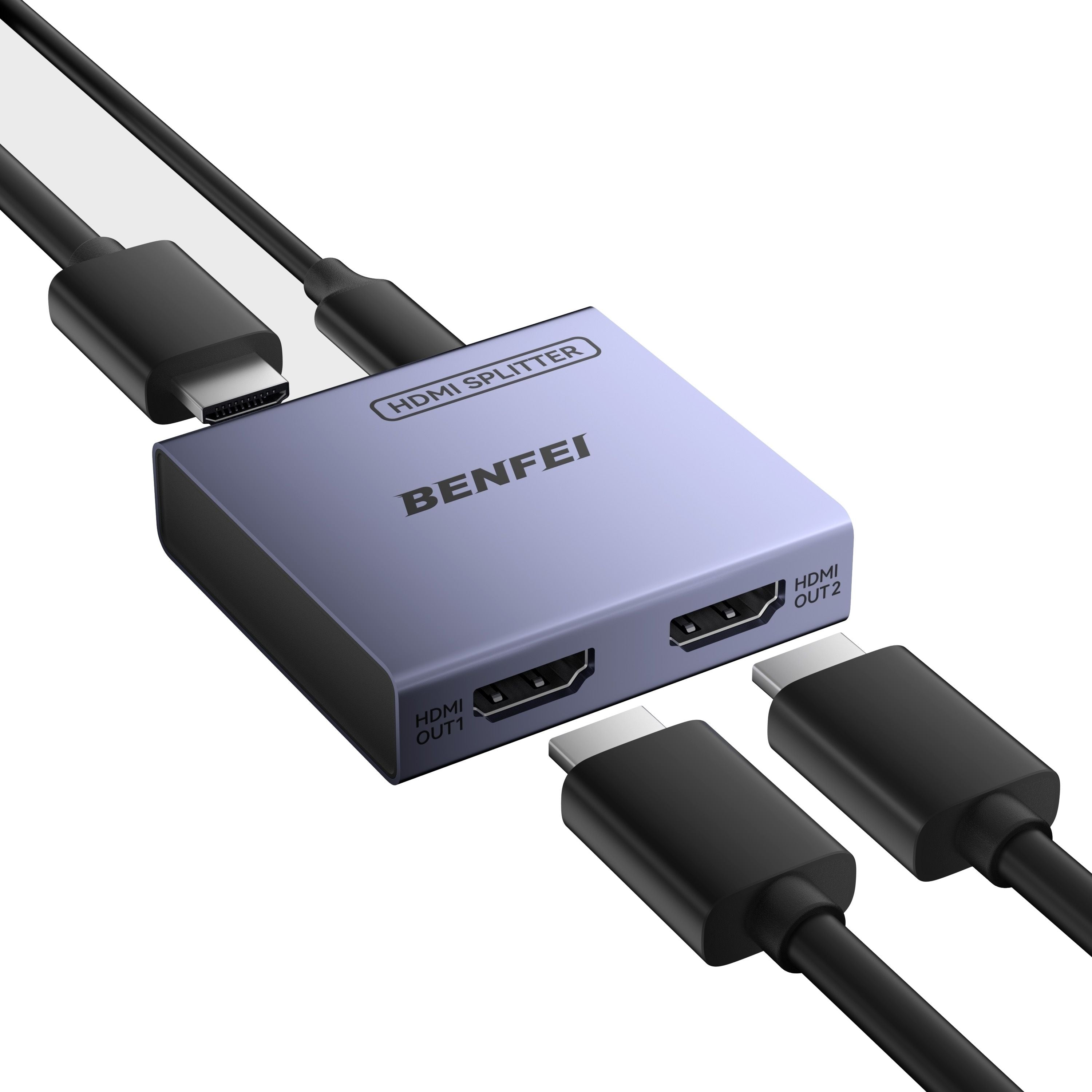 BENFEI 000447GY HDMI Splitter 1-In 2-Out 4K@60Hz