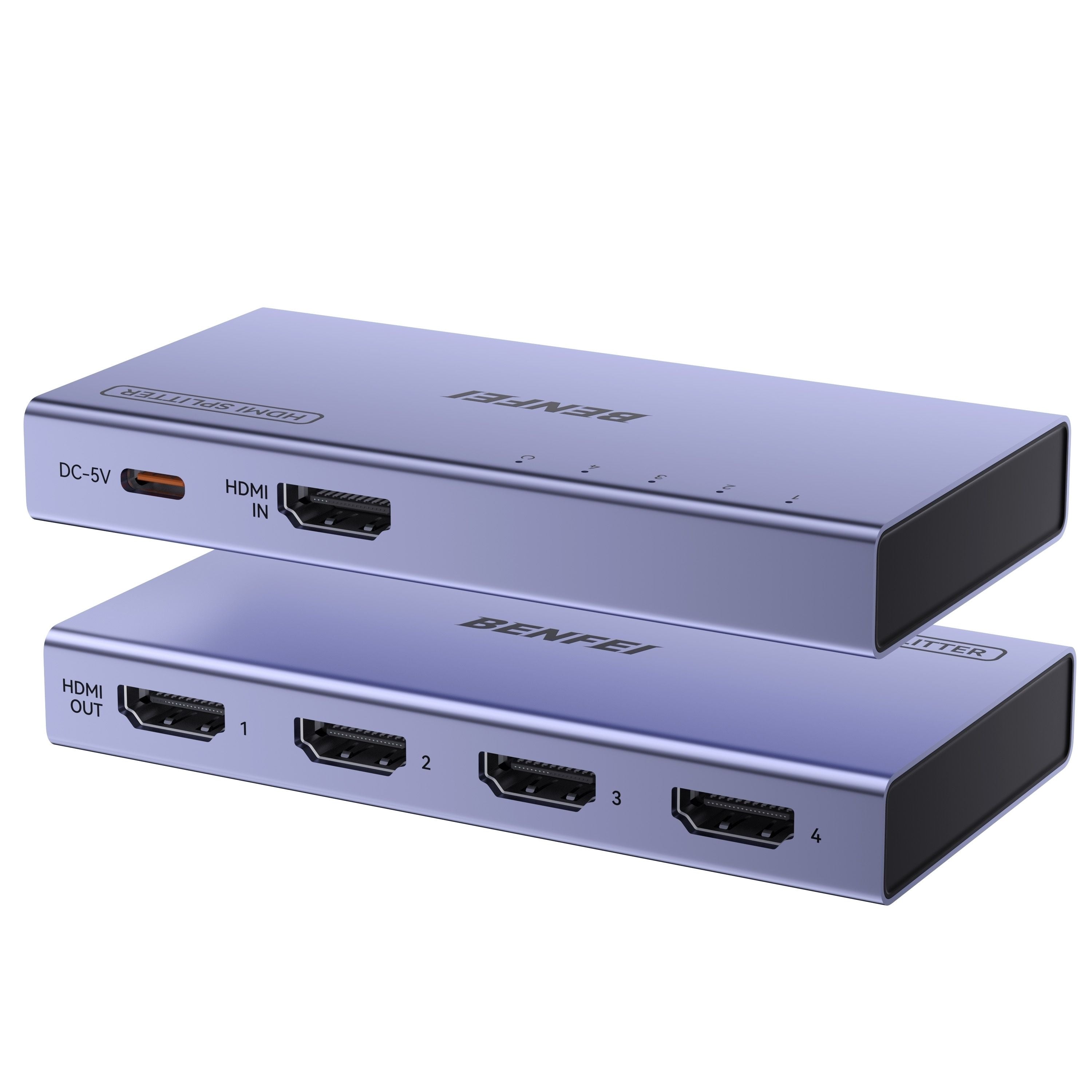 BENFEI 000448GY HDMI Splitter 1-In 4-Out 4K@60Hz