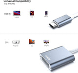 Computer Cables & Adapters: BENFEI 000164GY USB C to DVI Adapter [Thunderbolt 3/4 Compatible]