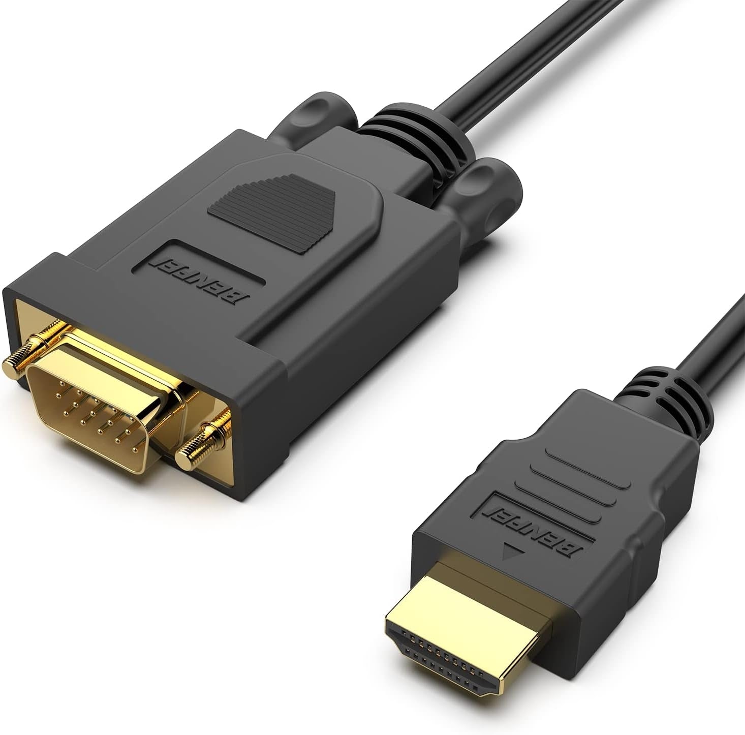 Computer Cables & Adapters: BENFEI HDMI to VGA Male to Male1.8M Cable