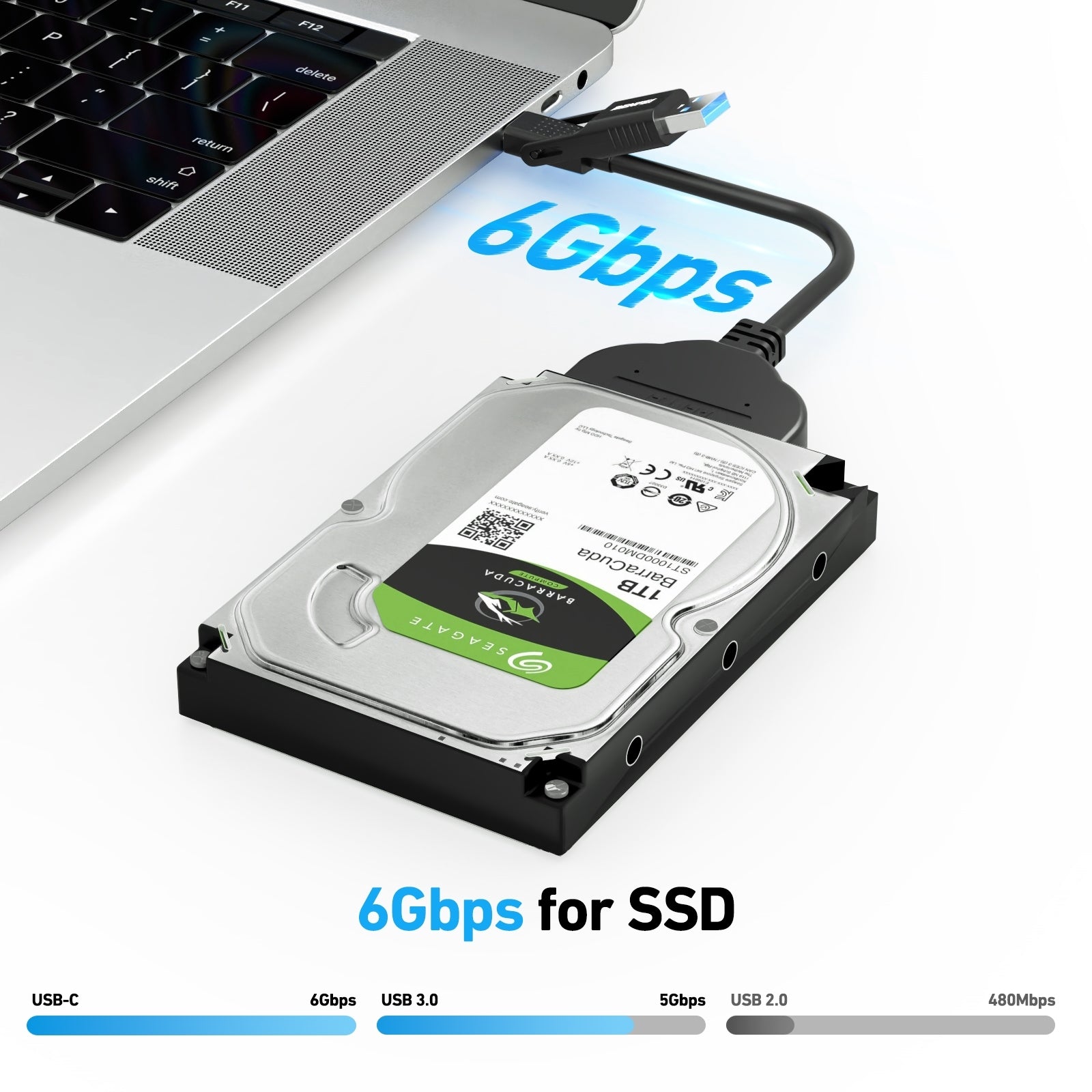 Computer Cables & Adapters: BENFEI 2in1 USB-C/USB 3.0 to SATA III Hard Driver Adapter