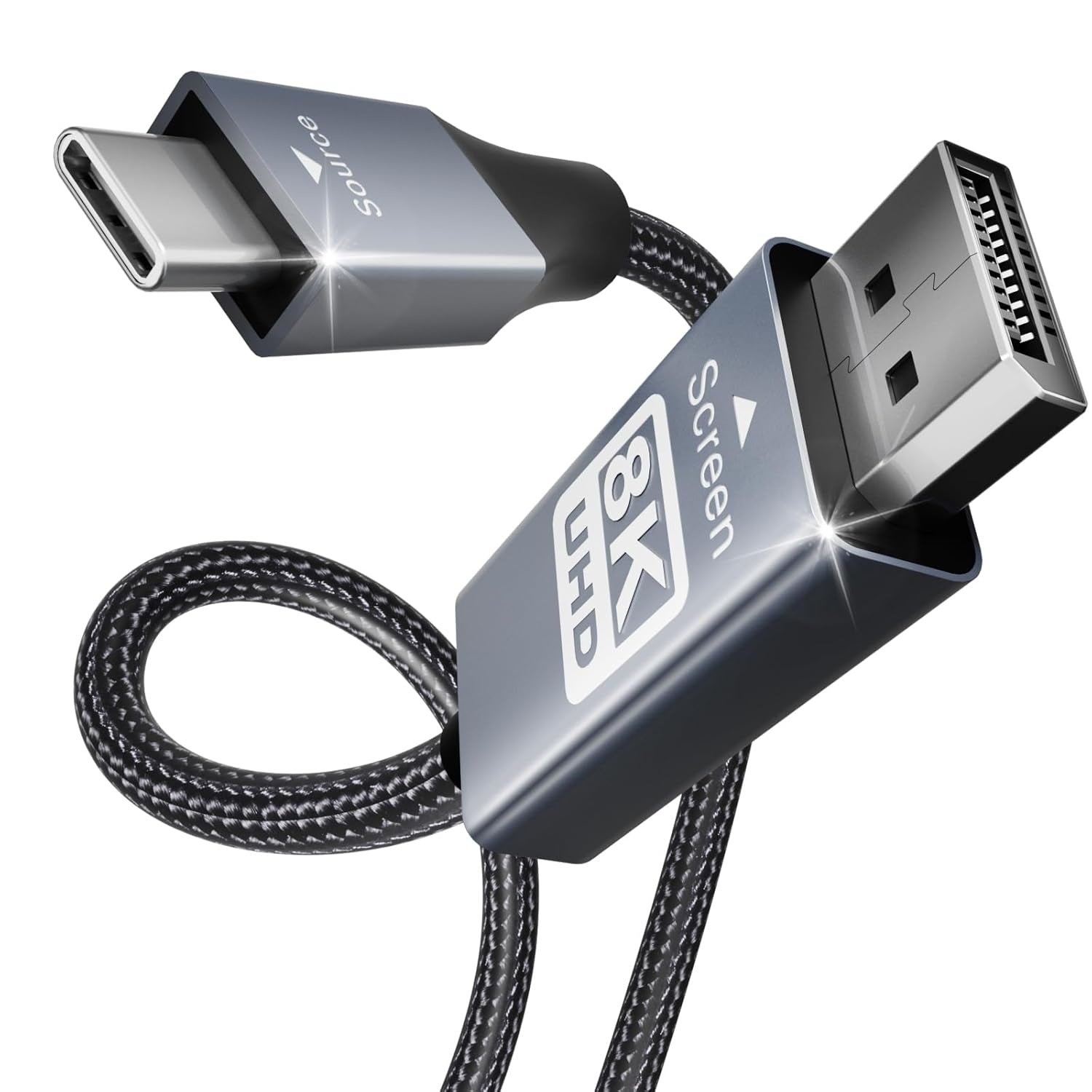 Computer Cables & Adapters: BENFEI 207GY-6F USB-C to DP 1.8M 8K@60Hz Thunderbolt 3