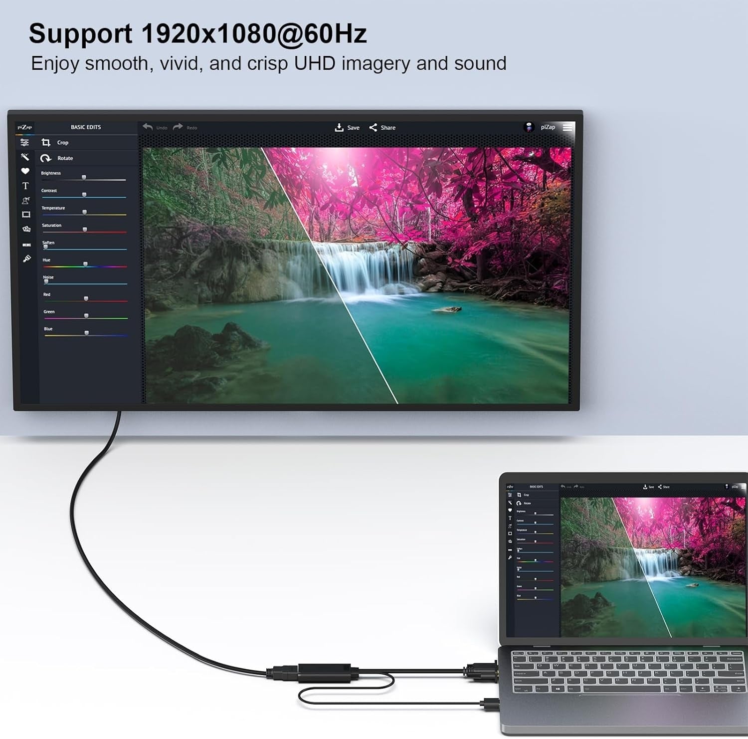 Computer Cables & Adapters: BENFEI 210BK VGA to HDMI Adapter with Audio Support and 1080P Resolution