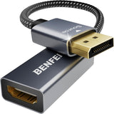 Computer Cables & Adapters: BENFEI 4K DisplayPort to HDMI Adapter, (2K 60Hz, 1080p 120Hz) Uni-Directional Display Port to HDMI Monitor Converter