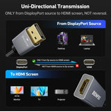 Computer Cables & Adapters: BENFEI 4K DisplayPort to HDMI Adapter, (2K 60Hz, 1080p 120Hz) Uni-Directional Display Port to HDMI Monitor Converter