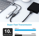 Computer Cables & Adapters: BENFEI 262GY-2P USB 3.0 USB-C to USB-A Adapter (2-pack)