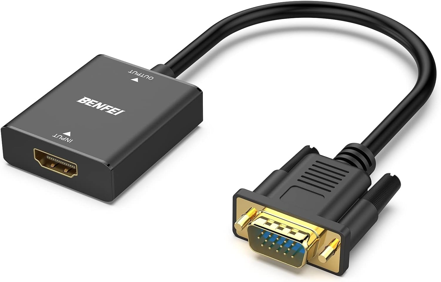 Computer Cables & Adapters: BENFEI HDMI to VGA, Uni-Directional HDMI Computer to VGA Monitor  Adapter (Female to Male) with 3.5mm Audio Jack