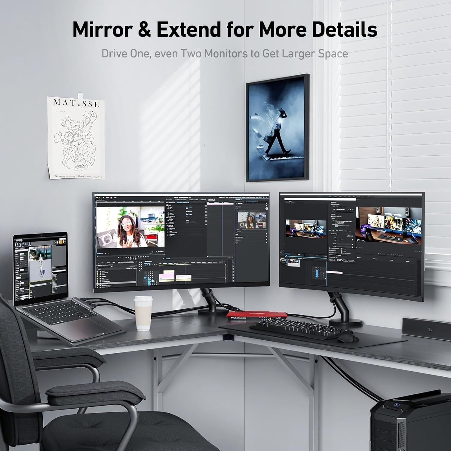 Computer Cables & Adapters: BENFEI 4K DisplayPort to HDMI 4.5m Cable