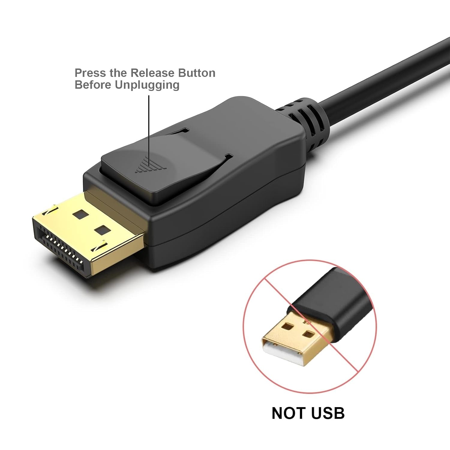 Computer Cables & Adapters: BENFEI 000279BK DP to DP Male to Male Cable 0.9M